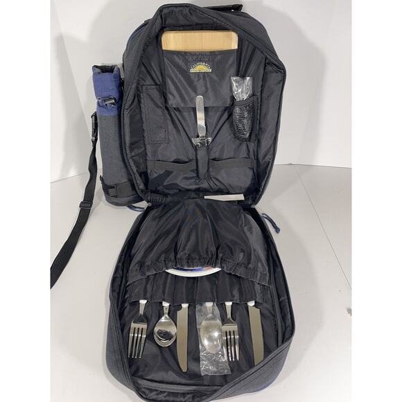 Insulated Picnic Backpack California Innovations Outdoor Camping +Utensils *READ - Picture 2 of 12